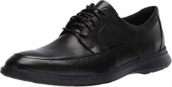 Clarks menn Black Leather Mens Un Lipari Walk Shoes Clarks 8N86P2204 Svart lær