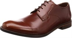 Clarks menn brun britisk brunt skinn menns Edward Pla derbys Clarks 8N86P2708 brunt britisk tan skinn