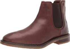 Clarks menn brunfarget skinn Clarks jaxen chelsea boot for menn 8N86P1200 brunt skinn