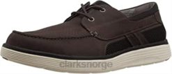 Clarks menn brunt skinn herre un abode lukket tå mokasiner clarks 8N86P348 brunt skinn