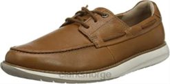 Clarks menn brunt tan skinn tan leather menn un pilot blonder low-top joggesko clarks 8N86P1620 brunt tan skinn tan leather
