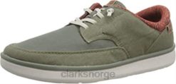 Clarks menn cantal low sneaker olive combi clarks for menn 8N86P2542 oliven kombi