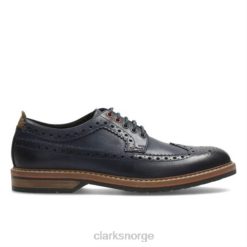 Clarks menn Clarks blue leather pitney limit 8N86P4449 blått skinn