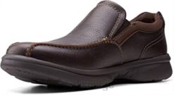 Clarks menn clarks bradley step loafer for menn brunt tumlet skinn 8N86P514 brunt tumlet skinn
