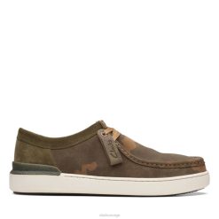 Clarks menn clarks dark olive combi court lite wally dark olive combi 8N86P5625 mørk oliven kombi