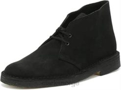 Clarks menn clarks desert menns svarte semskede støvletter 8N86P250