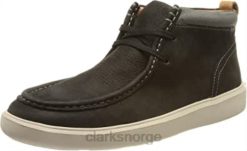 Clarks menn clarks herre cambro mid sneaker svart nubuck 8N86P1170 svart nubuck