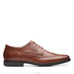 Clarks menn clarks howard wing mørk brunt skinn mørkt brunt skinn 8N86P5626 mørkt brunt skinn