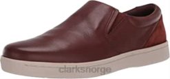 Clarks menn clarks kitna gratis sneaker mahoga ny skinn for menn 8N86P1210 mahogni skinn