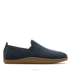 Clarks menn clarks marine semsket skinn hjemme mocc marine semsket skinn 8N86P5481 marineblå semsket skinn