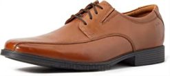 Clarks menn clarks menn tilden walk oxford flat brun mørk tan lea 8N86P1010 brun mørk tan lea