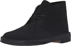 Clarks menn clarks menns ørken chukka støvel svart semsket skinn 8N86P1602