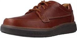 Clarks menn Clarks menns un abode ease derbys mørkt brunt skinn 8N86P130 mørkt brunt skinn