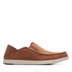 Clarks menn Clarks mørk brun nubuck bratton slip 8N86P3689 mørk brun nubuck