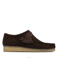 Clarks menn clarks mørk brun semsket wallabee 8N86P3601 mørk brun semsket skinn