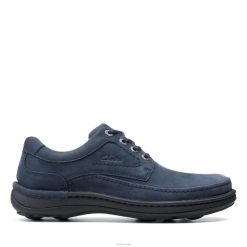 Clarks menn clarks natur tre marineblå nubuck 8N86P3666 marineblå nubuck