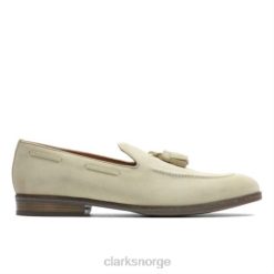 Clarks menn clarks taupe semsket citi stride slip 8N86P4401 taupe semsket skinn