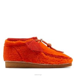 Clarks menn clarks wallabee boot oransje ull oransje ull 8N86P5722 oransje ull