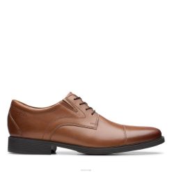 Clarks menn Clarks whiddon-hette i mørk brunt skinn 8N86P3449 mørkt brunt skinn