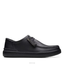 Clarks menn court lite wally black leather black leather clarks 8N86P5534 Svart lær