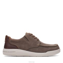 Clarks menn driftway lav taupe semsket taupe semsket clarks 8N86P6782 taupe semsket skinn