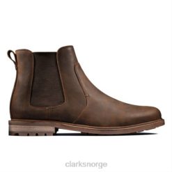 Clarks menn foxwell topp clarks i bivoksskinn 8N86P4372 bivoks skinn