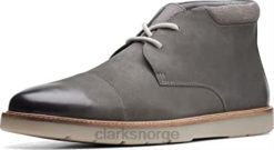 Clarks menn grå nubuck grandtop chukka støvel clarks for menn 8N86P620 grå nubuck