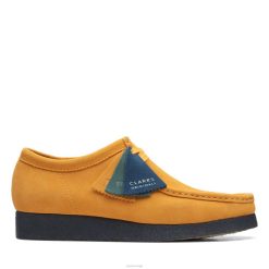 Clarks menn gule lave/blå wallabee clarks 8N86P3588 gul/blå