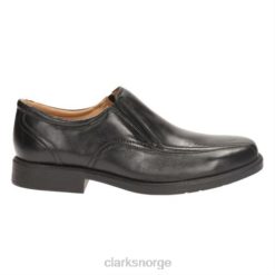 Clarks menn hagl tøffe svarte skinnclarks 8N86P4406 Svart lær