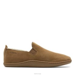 Clarks menn home mocc tan semsket skinn clarks tan semsket skinn 8N86P5503 brunt semsket skinn