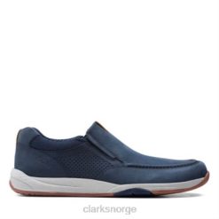 Clarks menn langton step clarks marine nubuck 8N86P4391 marineblå nubuck