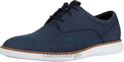 Clarks menn marineblå nubuck banwell sneaker clarks for menn 8N86P716 marineblå nubuck