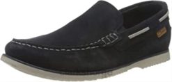 Clarks menn marineblå semsket clarks noonan step båtsko for menn 8N86P499 marineblå semsket skinn