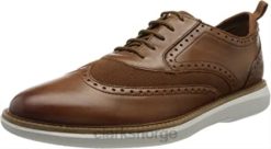 Clarks menn menns brantwing oxford clarks mørk tan lea 8N86P2111 mørk brun lea