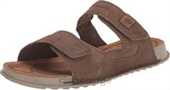 Clarks menn menns crestview enkel flat sandal clarks oliven semsket skinn 8N86P1349 oliven semsket skinn