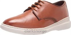 Clarks menn menns dennet lav oxford mørk tan skinn clarks 8N86P2534 mørkt brunt skinn
