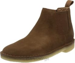 Clarks menn menns desert chelsea boots brun cola semsket cola semsket clarks 8N86P1894 brun cola semsket cola semsket skinn