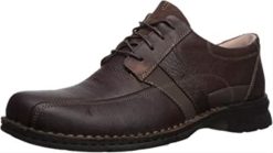 Clarks menn menns espace oxford brune oljete skinn clarks 8N86P574 brunt oljeaktig skinn