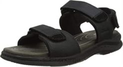 Clarks menn menns hapsford trail sandal clarks sort tumlet skinn 8N86P2087 sort tumlet skinn