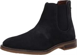 Clarks menn menns jaxen chelsea boot clarks marineblå semsket skinn 8N86P1461 marineblå semsket skinn