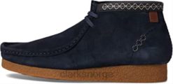 Clarks menn menns shacre boot ankel clarks marineblå semsket skinn 8N86P1823 marineblå semsket skinn