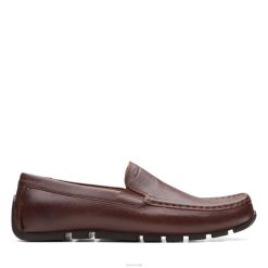 Clarks menn mørk brun lea clarks oswick plain 8N86P3760 mørk brun lea