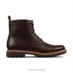 Clarks menn mørkebrune clarks batcombe hi2 8N86P4547 mørkebrun