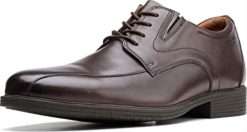 Clarks menn mørkebrunt skinn clarks menn whiddon pace oxford 8N86P899