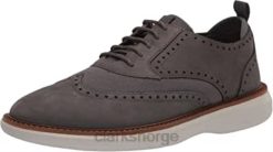Clarks menn mørkegrå nubuck clarks brantoxford for menn 8N86P2035 mørkegrå nubuck