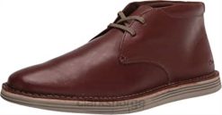 Clarks menn mørkt brunt skinn clarks herre forge stride chukka støvel 8N86P1488 mørkt brunt skinn