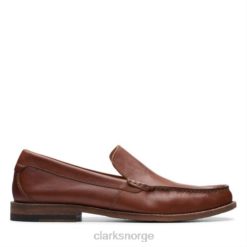 Clarks menn mørkt brunt skinn clarks pace barnes 8N86P4395 mørkt brunt skinn