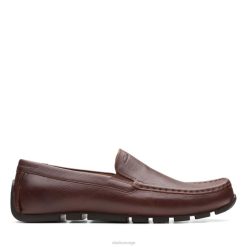 Clarks menn mørkt tan leather oswick vanlig mørk tan leather clarks 8N86P5500 mørkt brunt skinn