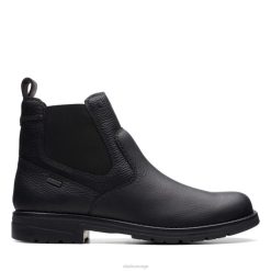 Clarks menn morris opp svart tumlet clarks svart tumlet 8N86P6615 sort tumlet