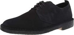 Clarks menn svart semsket skinn clarks menns desert london oxford 8N86P1379 svart semsket skinn